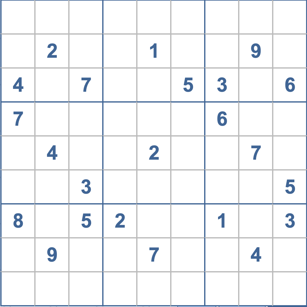 Extreme sudoku