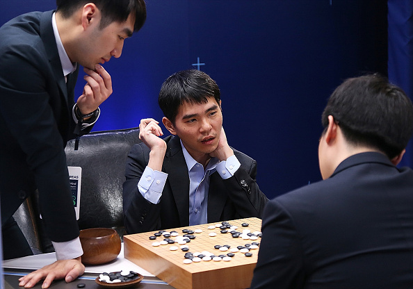 Illustration: Intense moment during the historic Go match between Lee Sedol and Google DeepMind's AI, AlphaGo, in March 2016